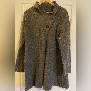 Tahari-Wrap Wool Blend Cozy Cardigan (Size:Large)
